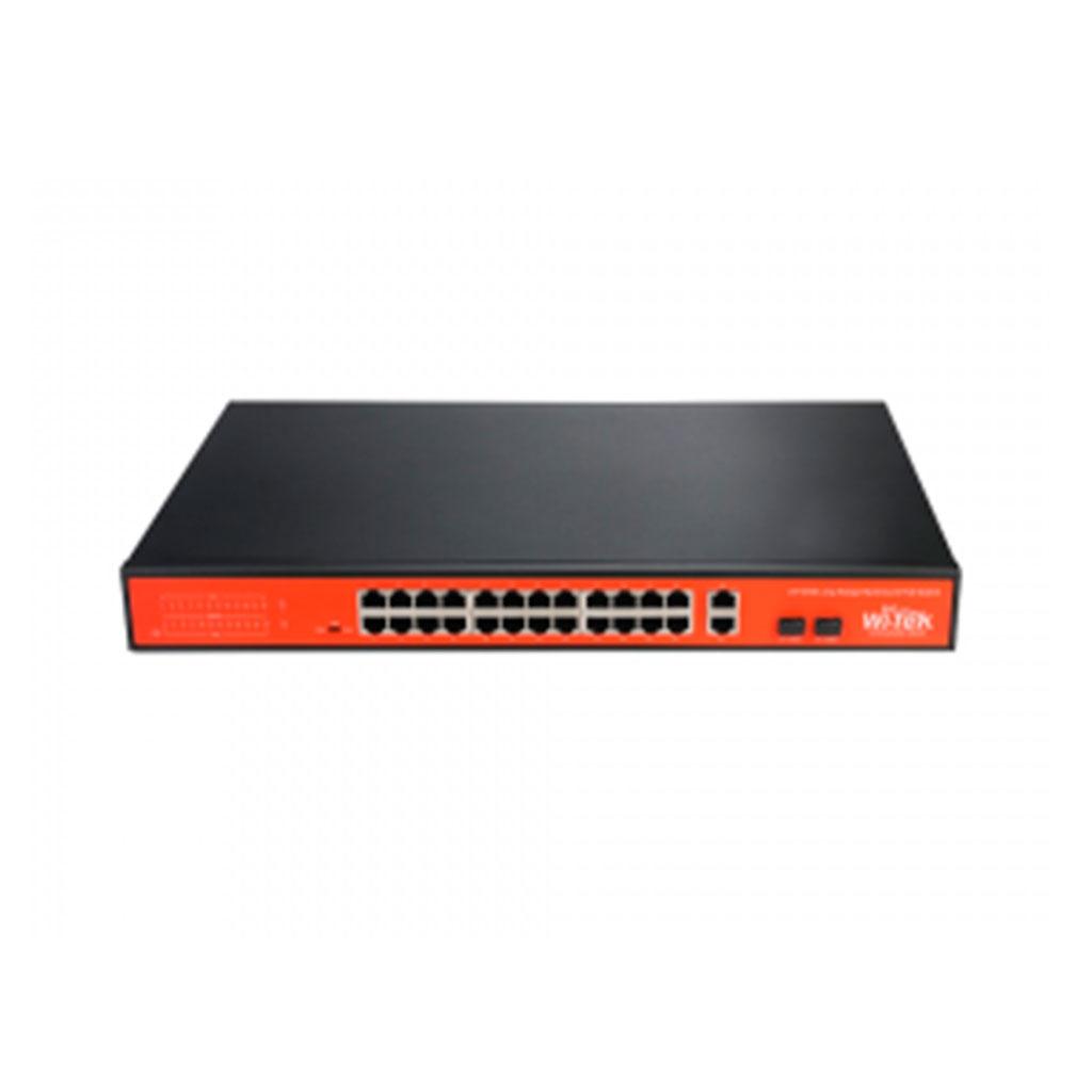 Wi-Tek WI-PS526GH 24 портовый неуправляемый коммутатор с функцией PoE