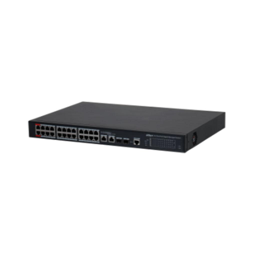 DH-PFS4226-24GT2GF-240 24-портовый гигабитный управляемый коммутатор с PoE