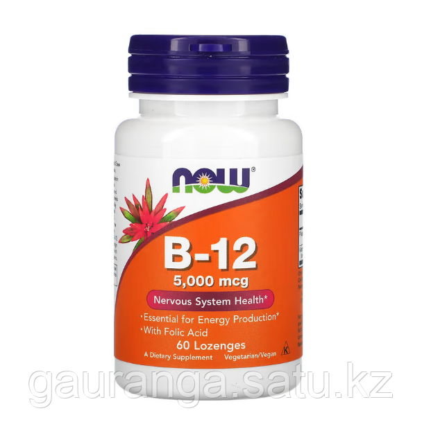 Витамин Б12 (5,000 mcg) Нау Фудс / Vitamin B12 Now Foods 60 таб