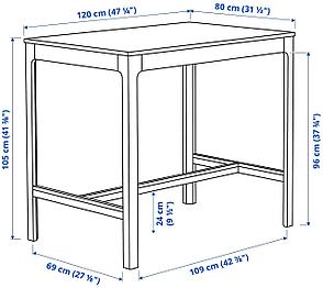Стол барный ЭКЕДАЛЕН коричневый ИКЕА, IKEA, фото 2