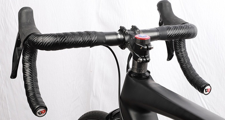 Обмотка "West Biking" на руль велосипеда. Велосипедная лента под карбон. Цвет - черный.