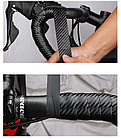 Обмотка "West Biking" на руль велосипеда. Сделана под карбон. Лента. Цвет - черный., фото 10