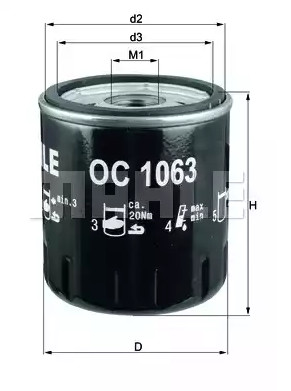 Масляный фильтр OC 1063 (OC 466)