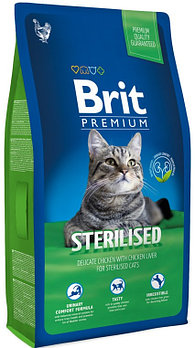 Brit Premium STERILISED CHICKEN для стерилизованных кошек с курицей, 2кг