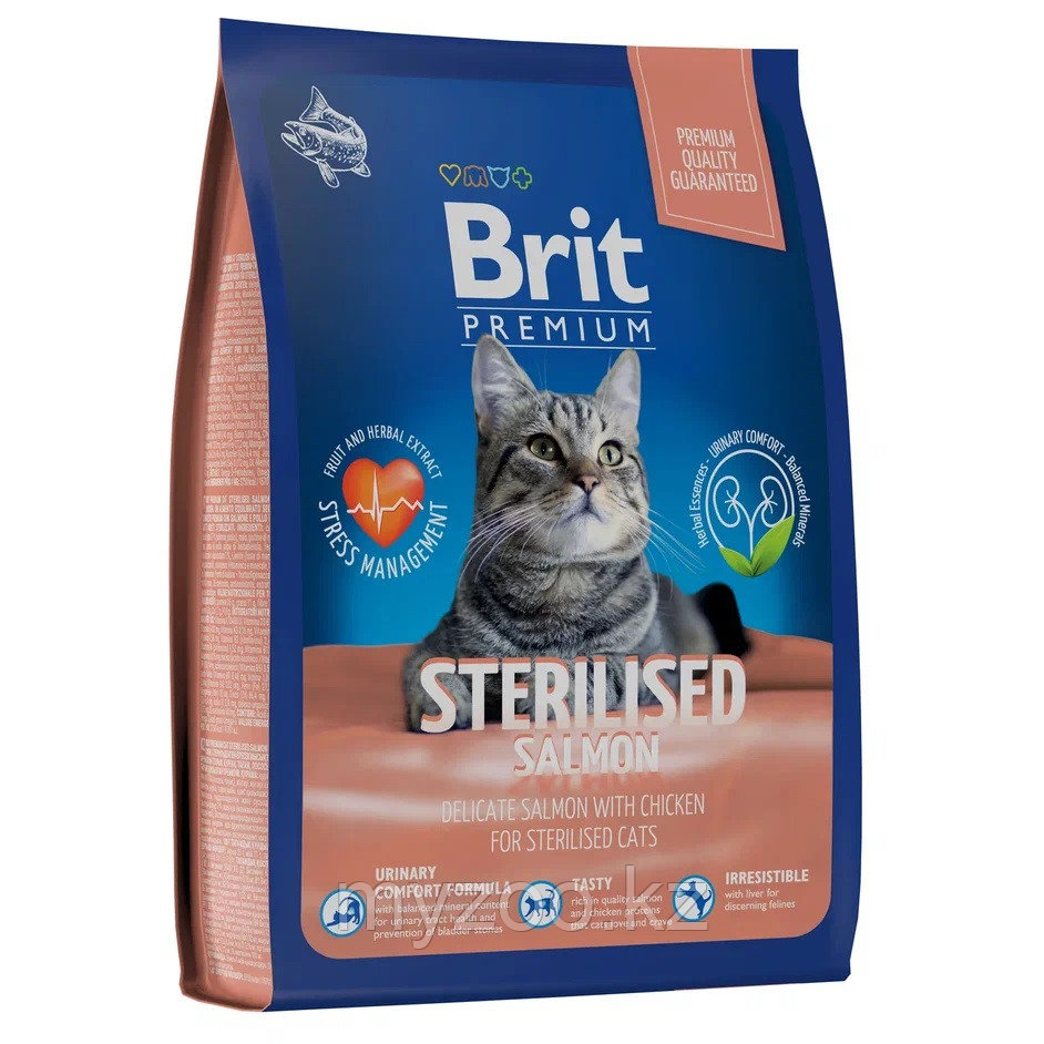 Brit Premium STERILISED Salmon&Chicken для стерилизованных кошек с лососем и курицей, 400гр - фото 1 - id-p107056562