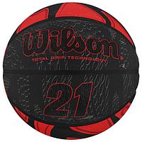 Мяч баскетбольный WILSON, размер 7, резина, цвет красный/чёрный