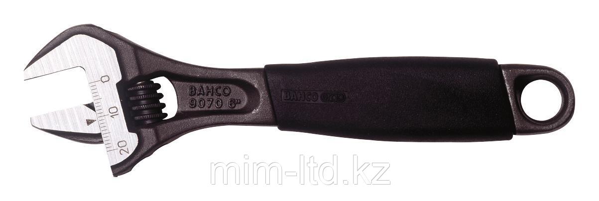 Разводной ключ ERGO™ с центральной гайкой, прорезиненная рукоятка  90P BAHCO, фото 1