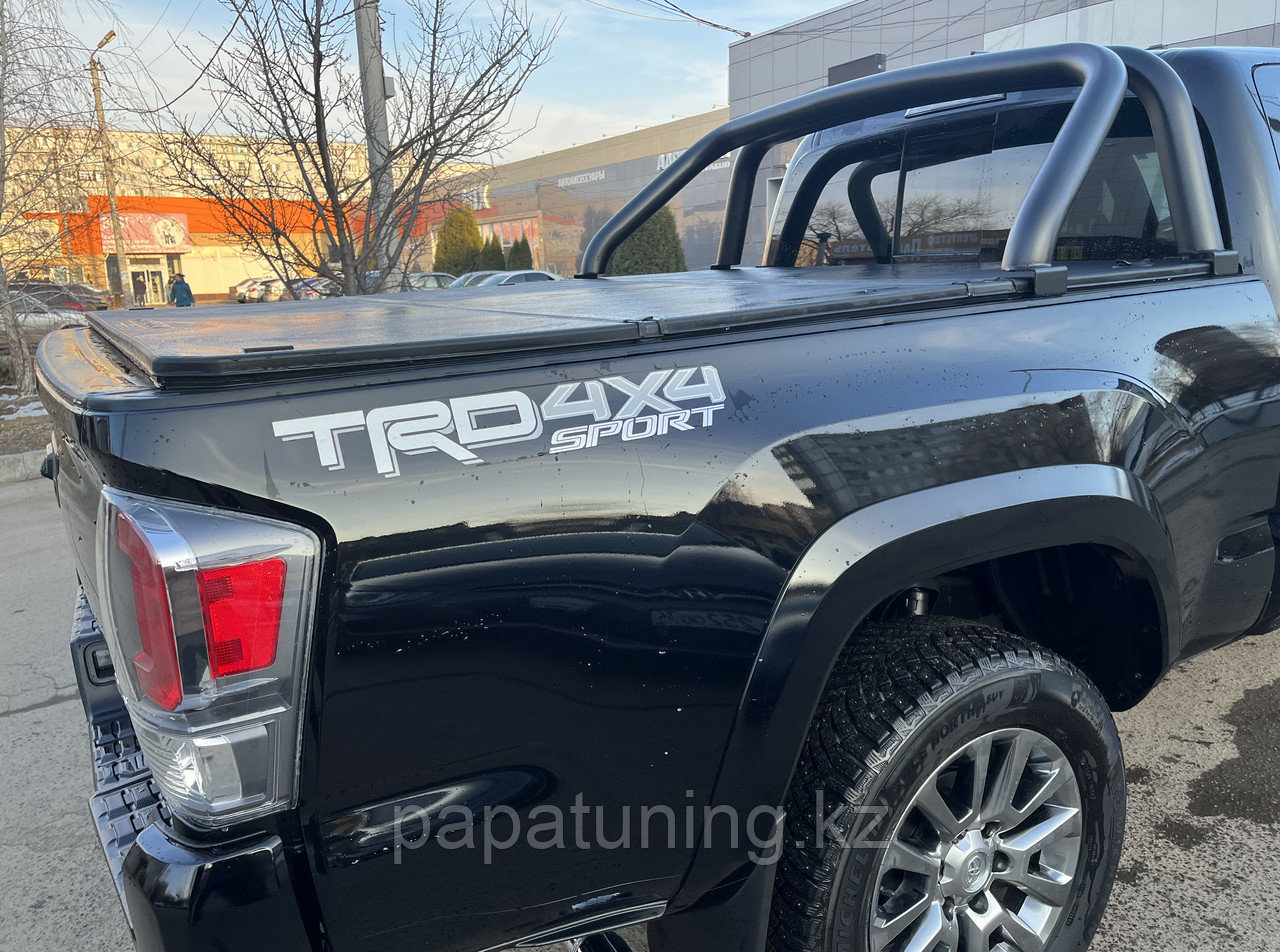 Защитная дуга под трехсекционную крышку с покрытием «раптор» d76 Папа Тюнинг для Toyota Tacoma TRD Sport 2018- - фото 7 - id-p107097876