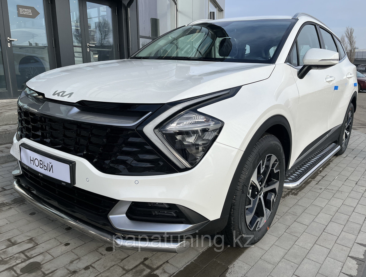 Защита переднего бампера d60 Папа Тюнинг для Kia Sportage 5 2022- - фото 2 - id-p107097865