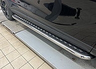 Пороги с накладным листом d53 Папа Тюнинг для Omoda C5 2022-