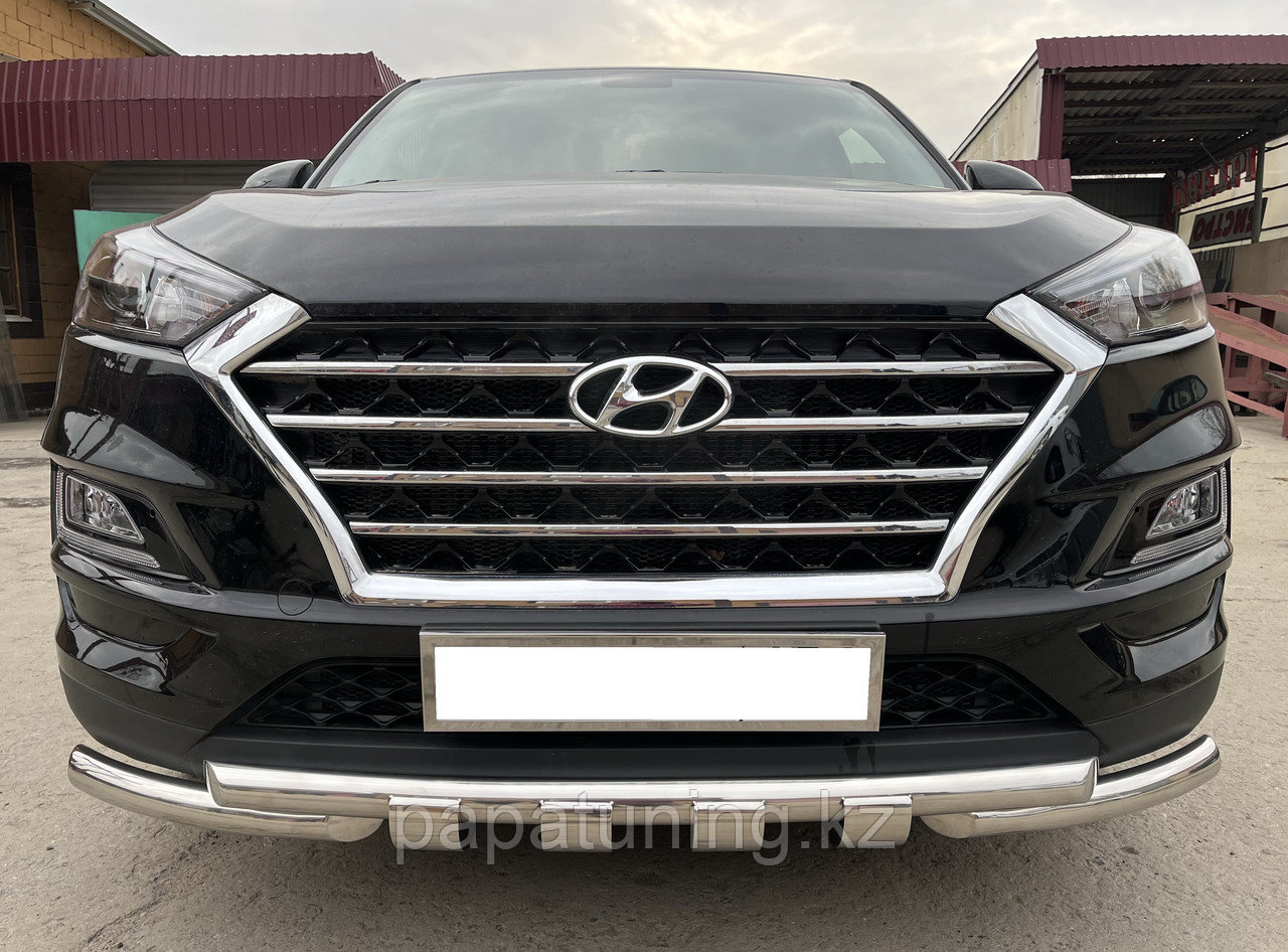 Защита переднего бампера G d53/53 Папа Тюнинг для Hyundai Tucson 2018-2021 - фото 1 - id-p107097856