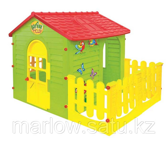 Домик пластик с забором садовый (id 107064510)