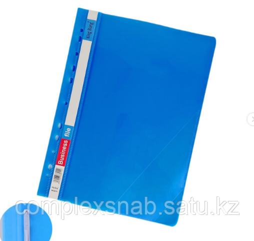 Скоросшиватель пластиковый А4, с перфорацией, синий - фото 1 - id-p107109053