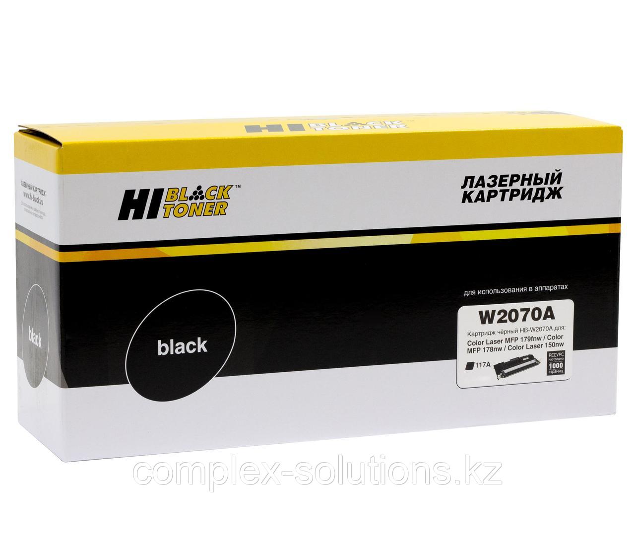 Тонер картридж Hi-Black [W2070A] для H-P CL 150a | 150nw | MFP178nw | 179fnw, 117A, Bk, 1K | [качественный