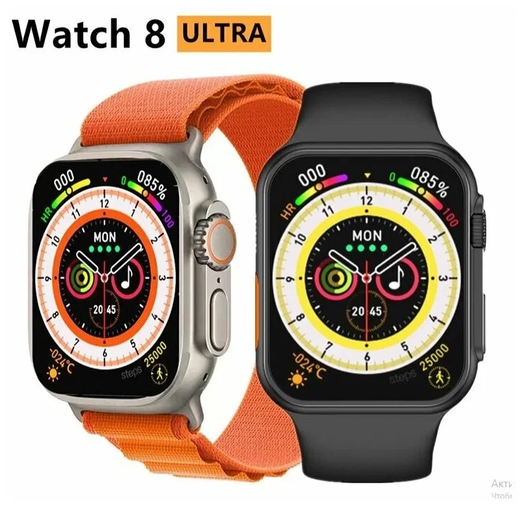 Смарт-часы 2 в 1 DT001 Plus Ultra Big 2.0 3 цвета + AirPods - фото 3 - id-p107113576