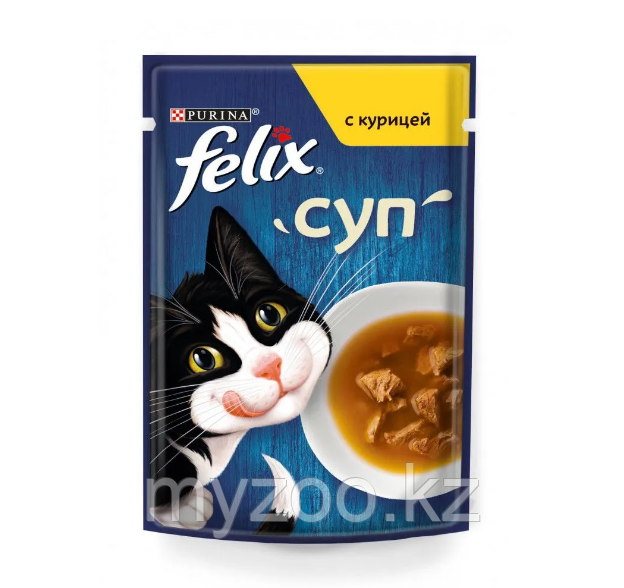 Felix для кошек суп с курицей, 48гр