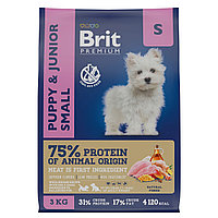 Brit Premium SMALL PUPPY&JUNIOR CHICKEN для щенков мелких пород с курицей, 1кг