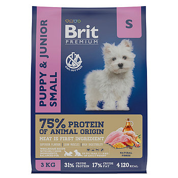 Brit Premium SMALL PUPPY&JUNIOR CHICKEN для щенков мелких пород с курицей, 1кг