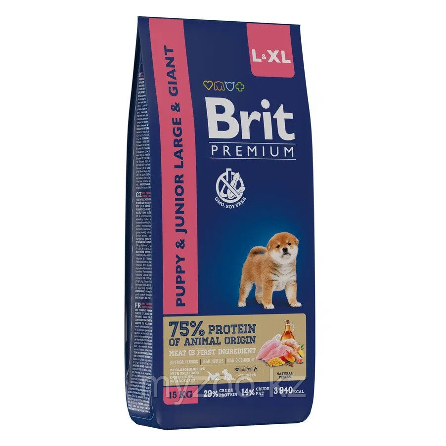 Brit Premium LARGE/GIANT PUPPY&JUNIOR CHICKEN для щенков гигантских пород с курицей, 15кг