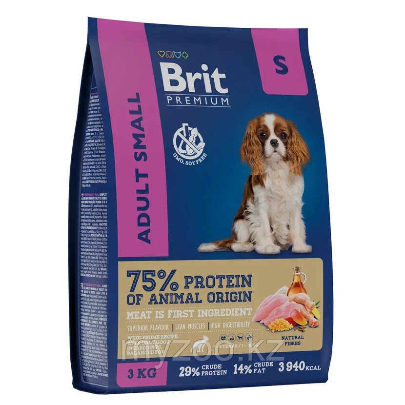 Brit Premium SMALL ADULT CHICKEN для собак мелких пород с курицей, 3кг - фото 1 - id-p107120362