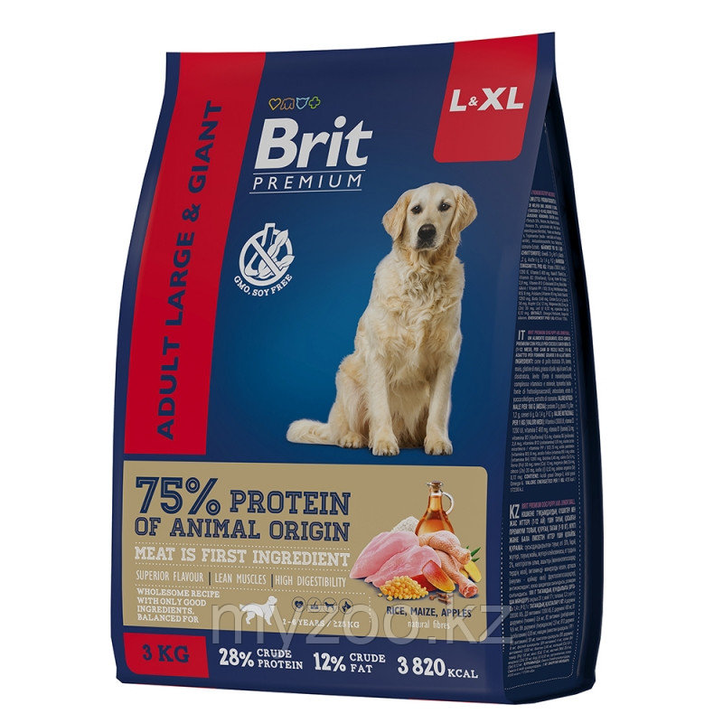 Brit Premium LARGE/GIANT ADULT CHICKEN для собак гигантских пород с курицей, 3кг