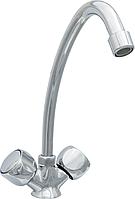 Смеситель для кухни ЦС-СМ 12/2г К М_КРУГ круглый излив D16 H-220 мм Стандарт