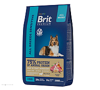 Brit Premium SENSITIVE Lamb&Turkey для собак с чувствительным пищеварением с ягненком и индейкой, 3кг