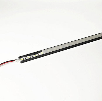 Алюминиевый профиль ЧЕРНЫЙ для подсв. в комп. с МОЛОЧНЫМ рассеивател.  (встр. HC-013 17,35 х6,9  2M)