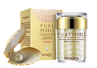 BioAqua Pure Pearls Табиғи інжу ұнтағы бар ылғалдандыратын түнгі бет маскасы, 120 г.