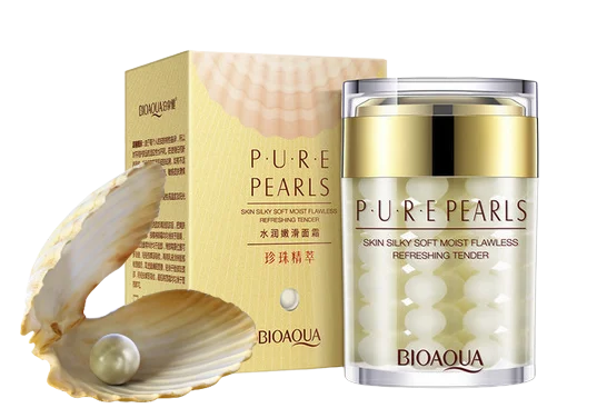 BioAqua Pure Pearls Увлажняющая ночная маска для лица с натуральной жемчужной пудрой, 120 g. - фото 1 - id-p107131045