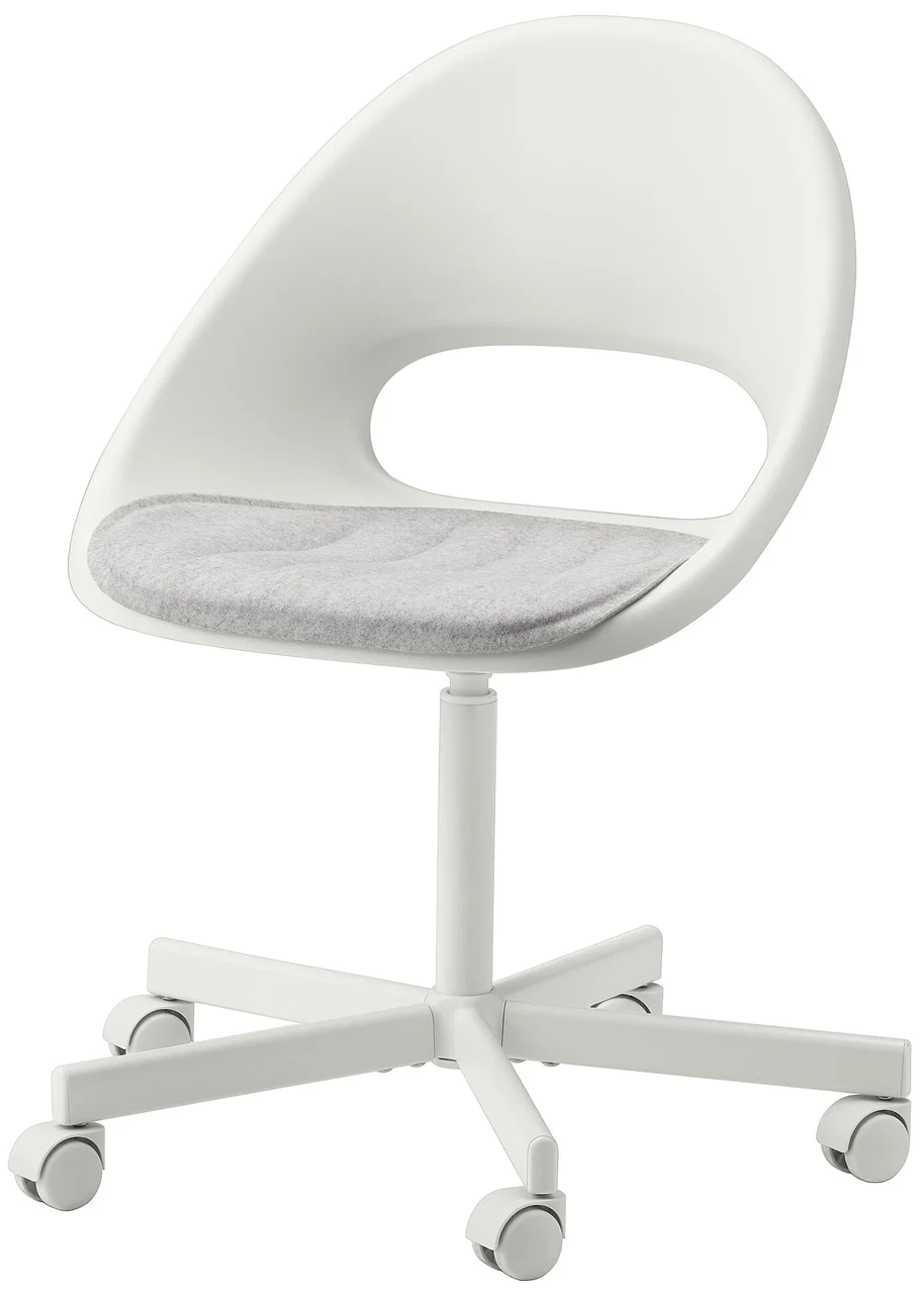 Рабочий стул ЛОБЕРГЕТ / БЛИСКЭР  белый ИКЕА, IKEA