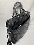 Мужская сумка-портфель из кожи "Bond Non". Высота 29 см. ширина 39 см, глубина 8 см., фото 5