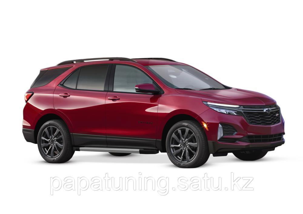 Порог-площадка Silver F173AL + комплект крепежа Rival Chevrolet Equinox 2020-