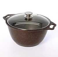 Кастрюля 3,0 литра со стеклянной крышкой "Эко посуда"