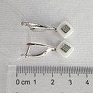 Серьги из серебра с керамическими вставками и фианитами Diamant 94-121-01270-2 серебро с родием, фото 3