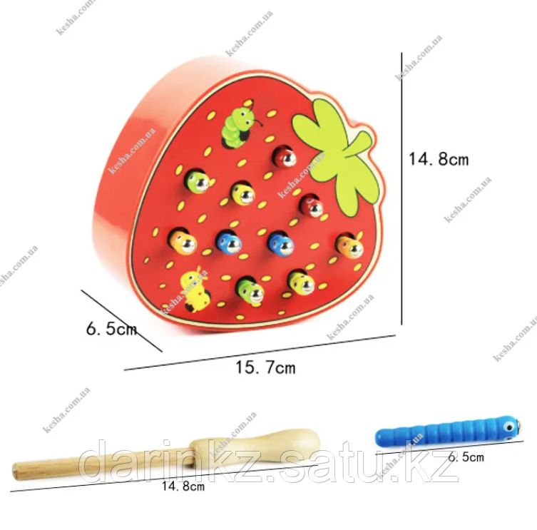 Магнитная рыбалка «Червячки» (клубника) - фото 2 - id-p107140846