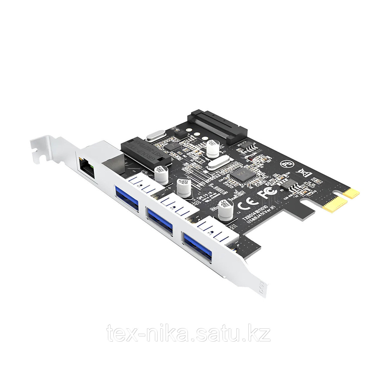 Сетевая карта Edup EP-9618, PCI-E, 1000 Мбит/с + 3 x USB 3.0