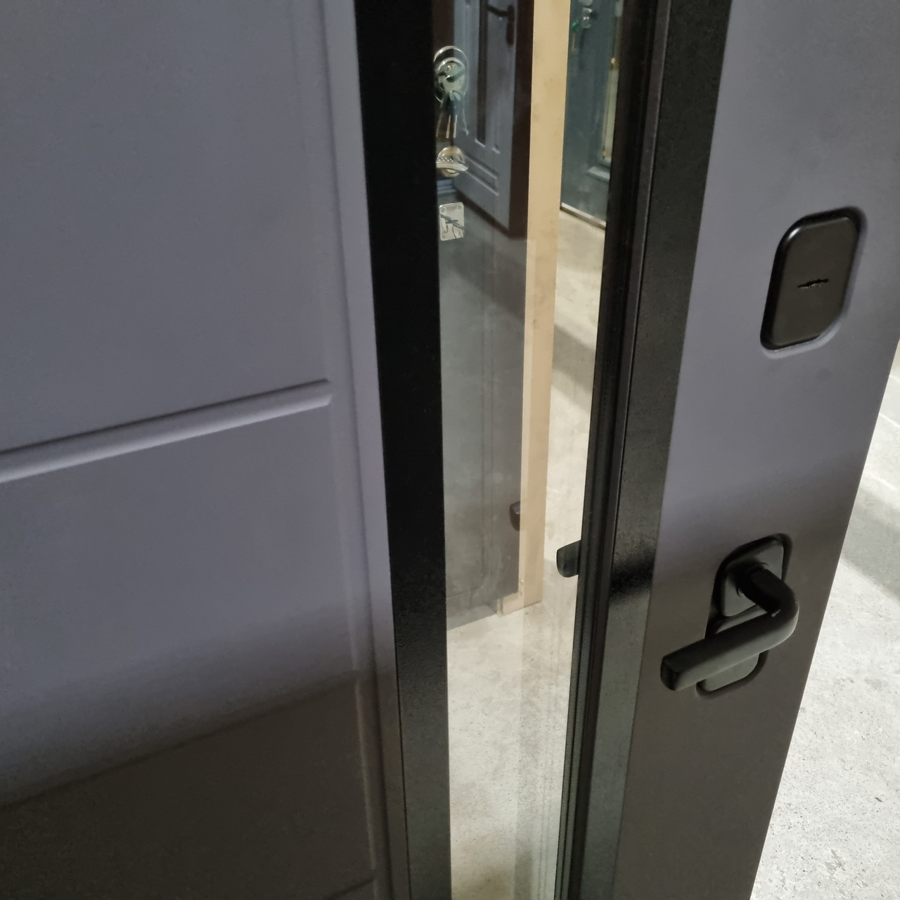 Дверь Luxor Termo 5, терморазрыв (эмаль 7012 / эмалит белый) со стеклопакетом - фото 7 - id-p107141806