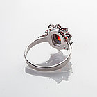 Кольцо из серебра с природным богемским гранатом - размер 18,5, фото 3