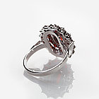 Кольцо из серебра с природным богемским гранатом - размер 16,5, фото 3
