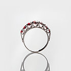 Кольцо из серебра с природным богемским гранатом - размер 19, фото 5