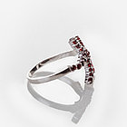 Кольцо из серебра с природным богемским гранатом - размер 18,5, фото 2