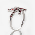 Кольцо из серебра с природным богемским гранатом - размер 18,5, фото 4