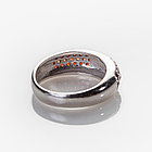 Кольцо из серебра с природным богемским гранатом - размер 19, фото 3