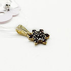 Кулон из позолоченного серебра с природным богемским гранатом, фото 2