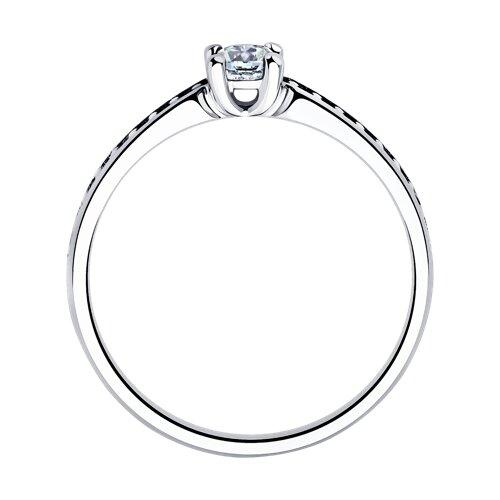 Кольцо из серебра с фианитами - размер 17,5 - фото 2 - id-p107144216