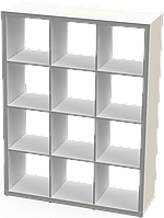 Стеллаж ФОРА 12 (FÖRA 12) белый, 112х38х147 см