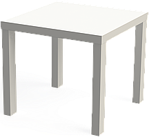 Журнальный стол ENKEL 50, 50х50см, белый