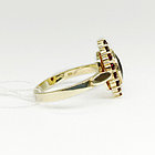 Кольцо из позолоченного серебра с природным богемским гранатом - размер 18,5, фото 4