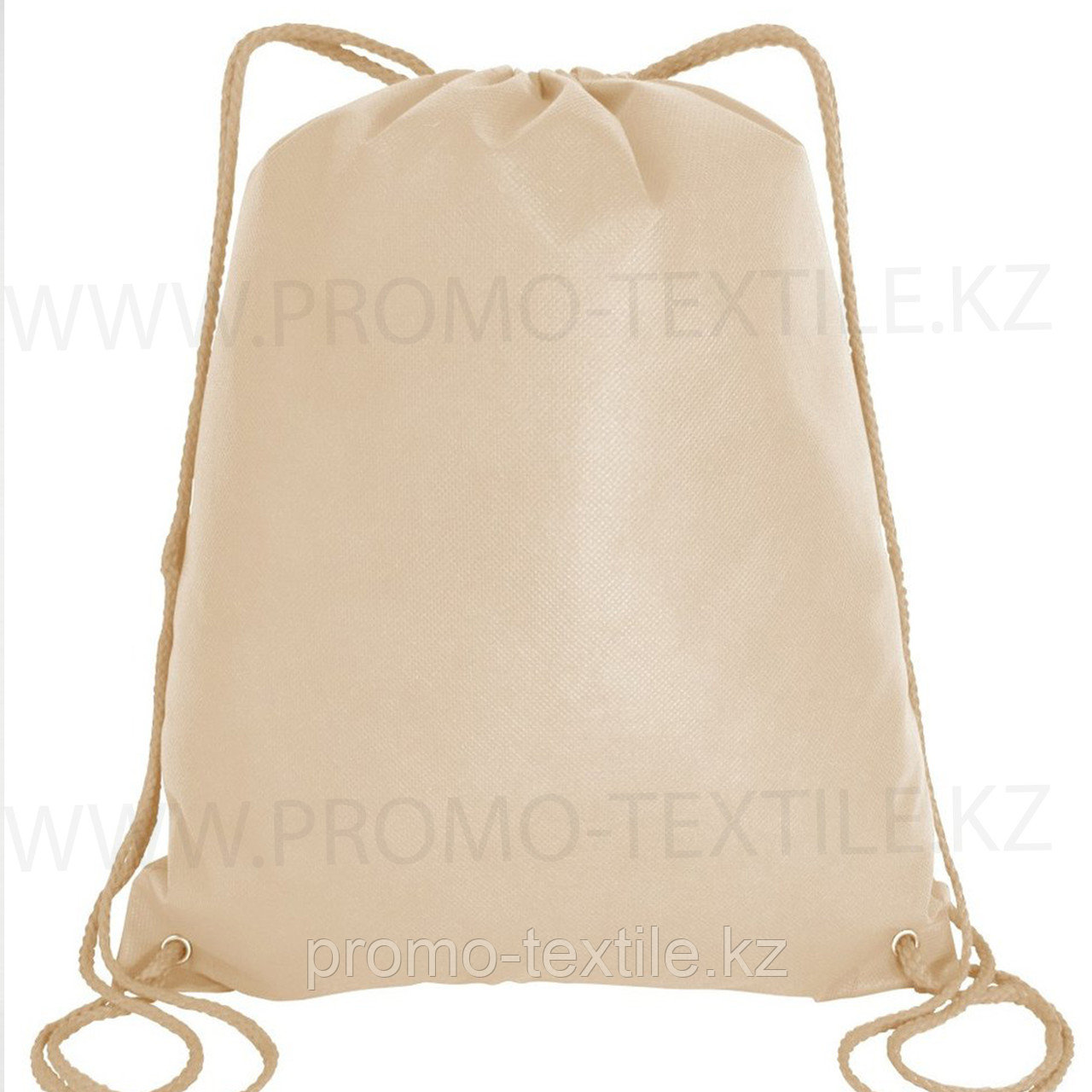 Сумка мешок с логотипом бежевый  цвет / Бежевая Сумка-рюкзак пошив